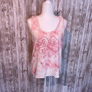 Lucky Brand Pink/White Tank Top size XL